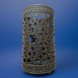 Southern Living Large Persian Candle luminary metal 7 1/4”